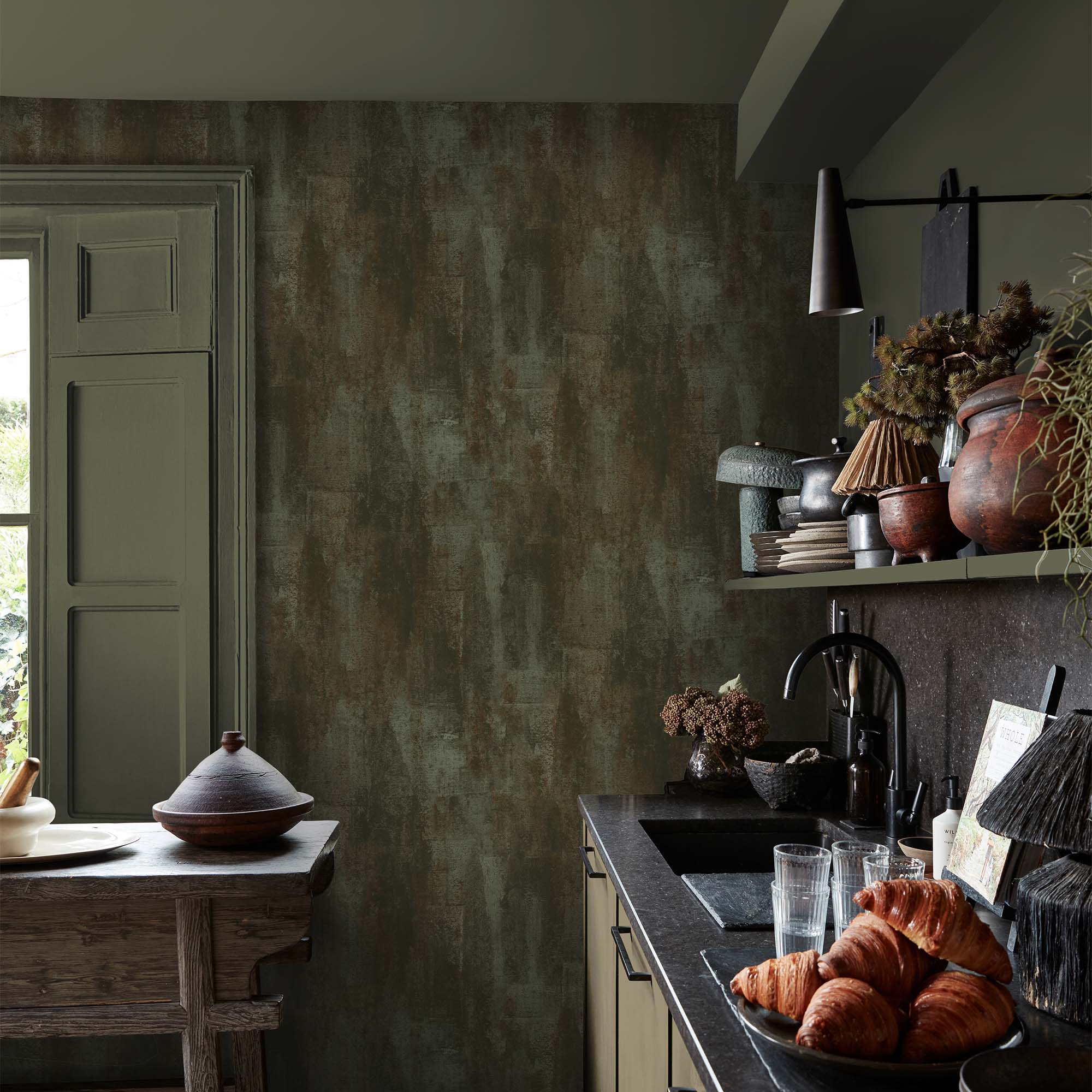 Oxidized Opulence Wallpaper, Moss - Image 2