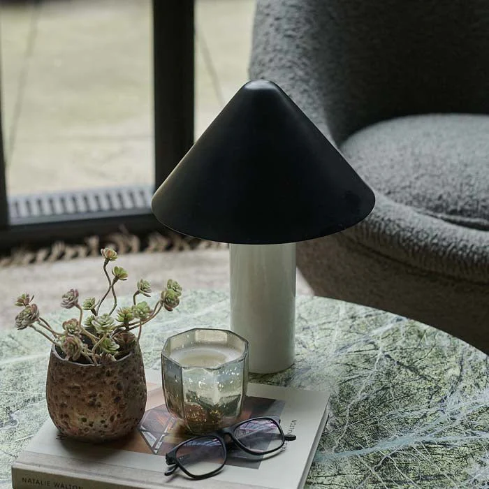 Paros Metal Table Lamp, Monochrome
