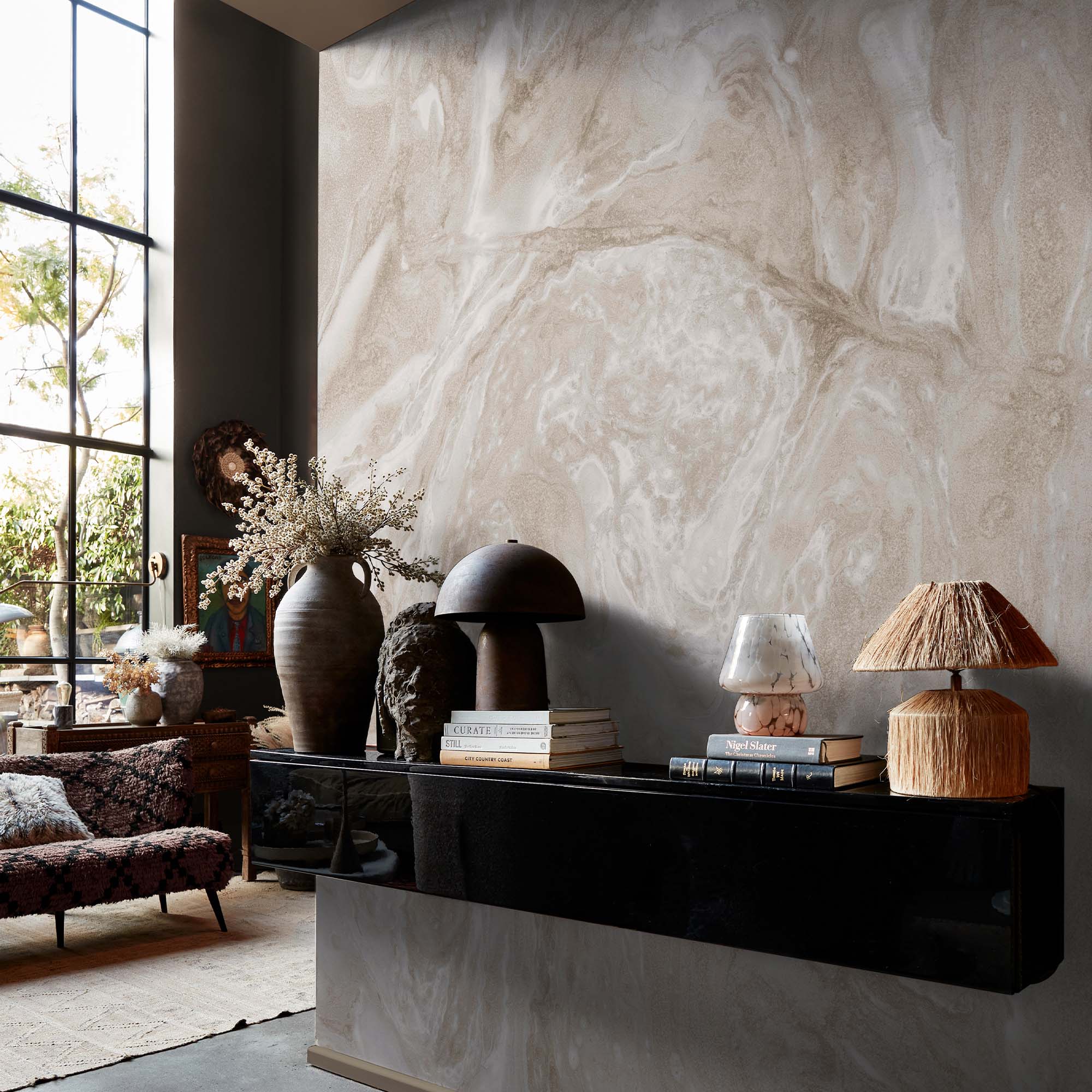 Ethereal Marble Mural, Pearl - Sample Pack - Image 2