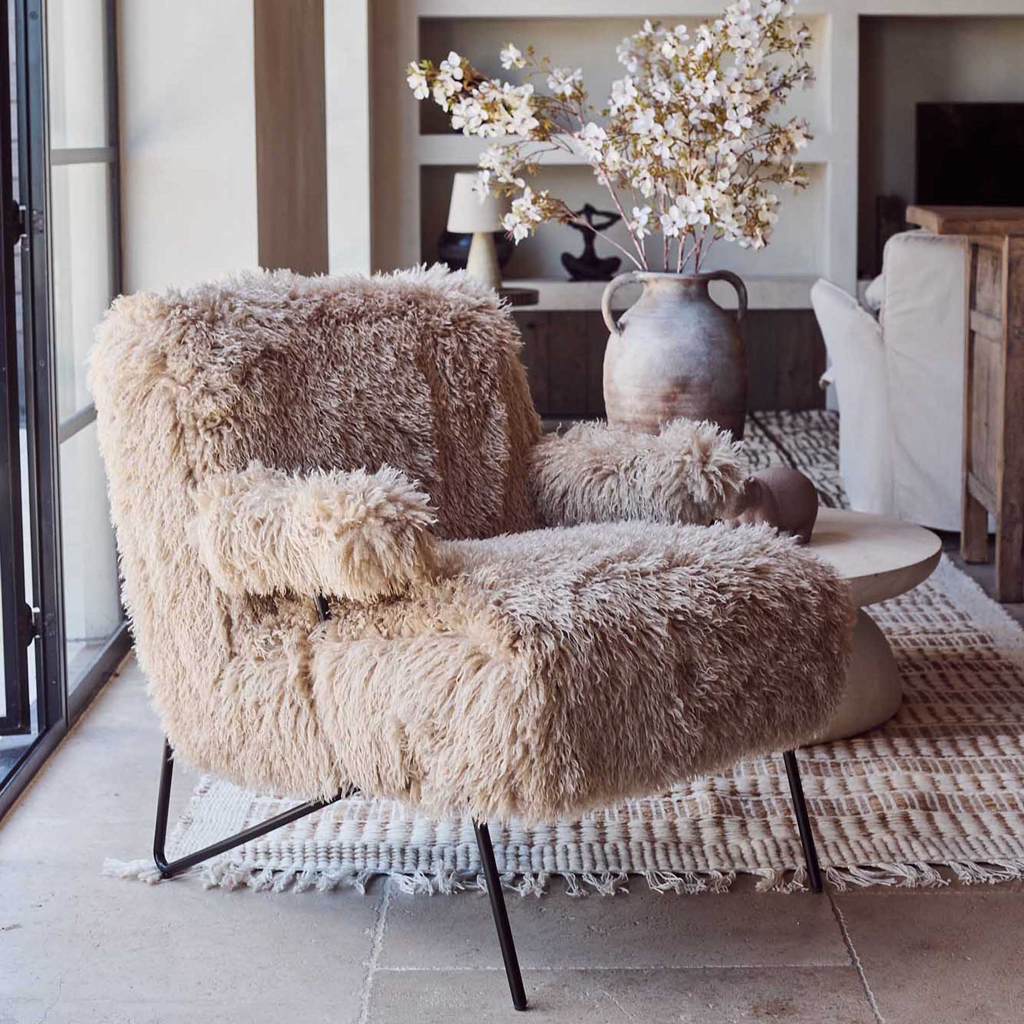 Selma Faux Fur Armchair - Image 8
