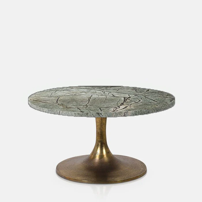 Teller Green Marble Coffee Table - Image 4