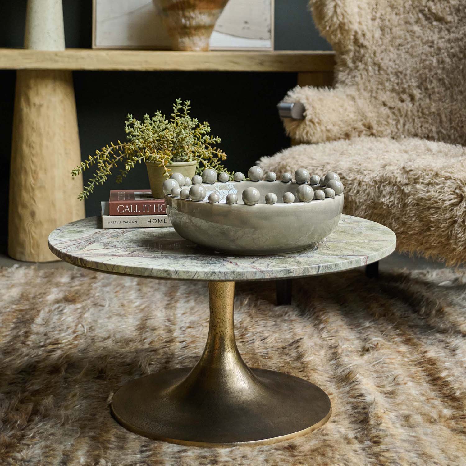 Teller Green Marble Coffee Table - Image 6