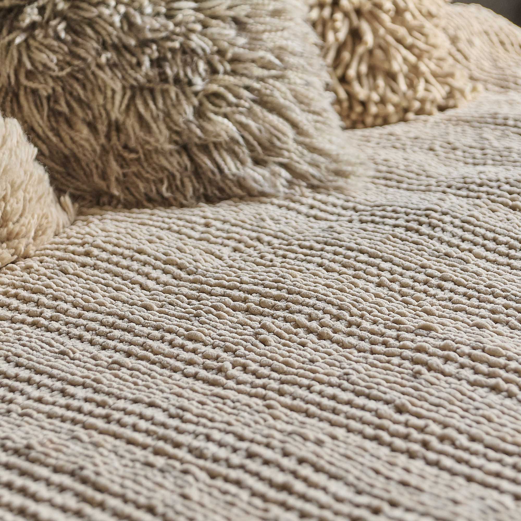 Thornton Knitted Throw, Cream - Image 6