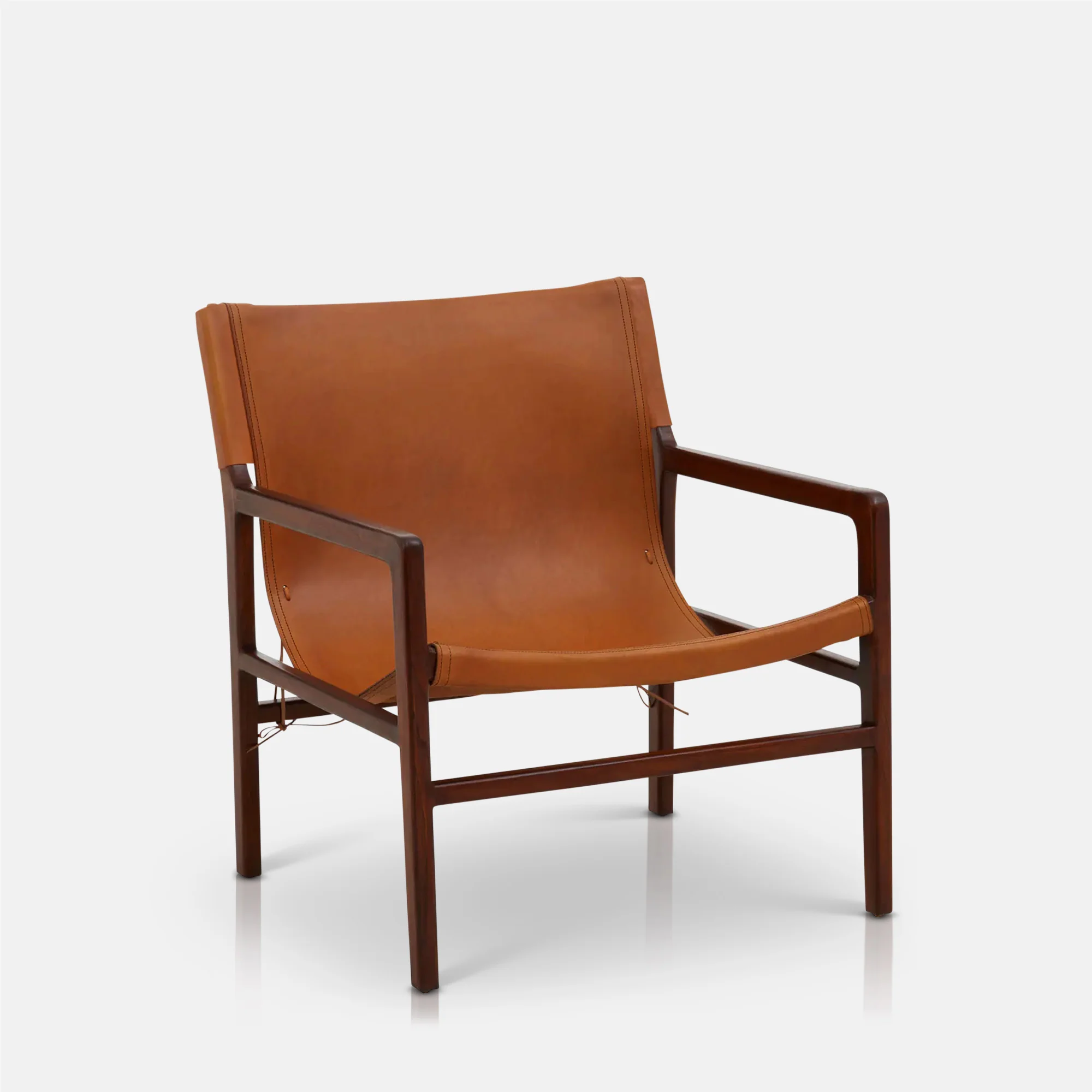 Tobin Leather Sling Chair - Image 4