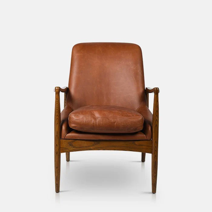 Truman Brown Leather Armchair