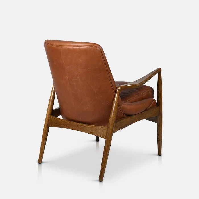 Truman Brown Leather Armchair - Image 2