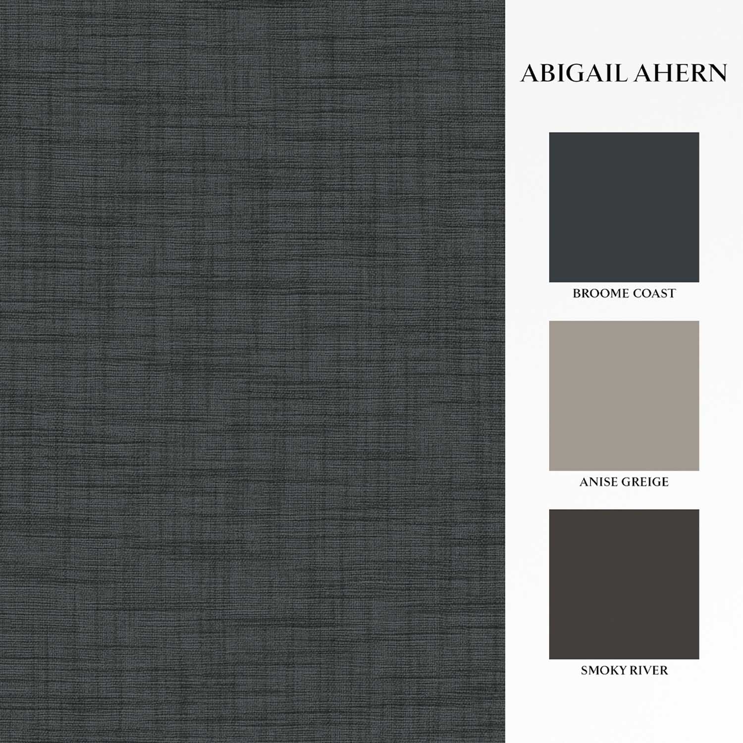 Weathered Linen Wallpaper, Midnight - Image 3