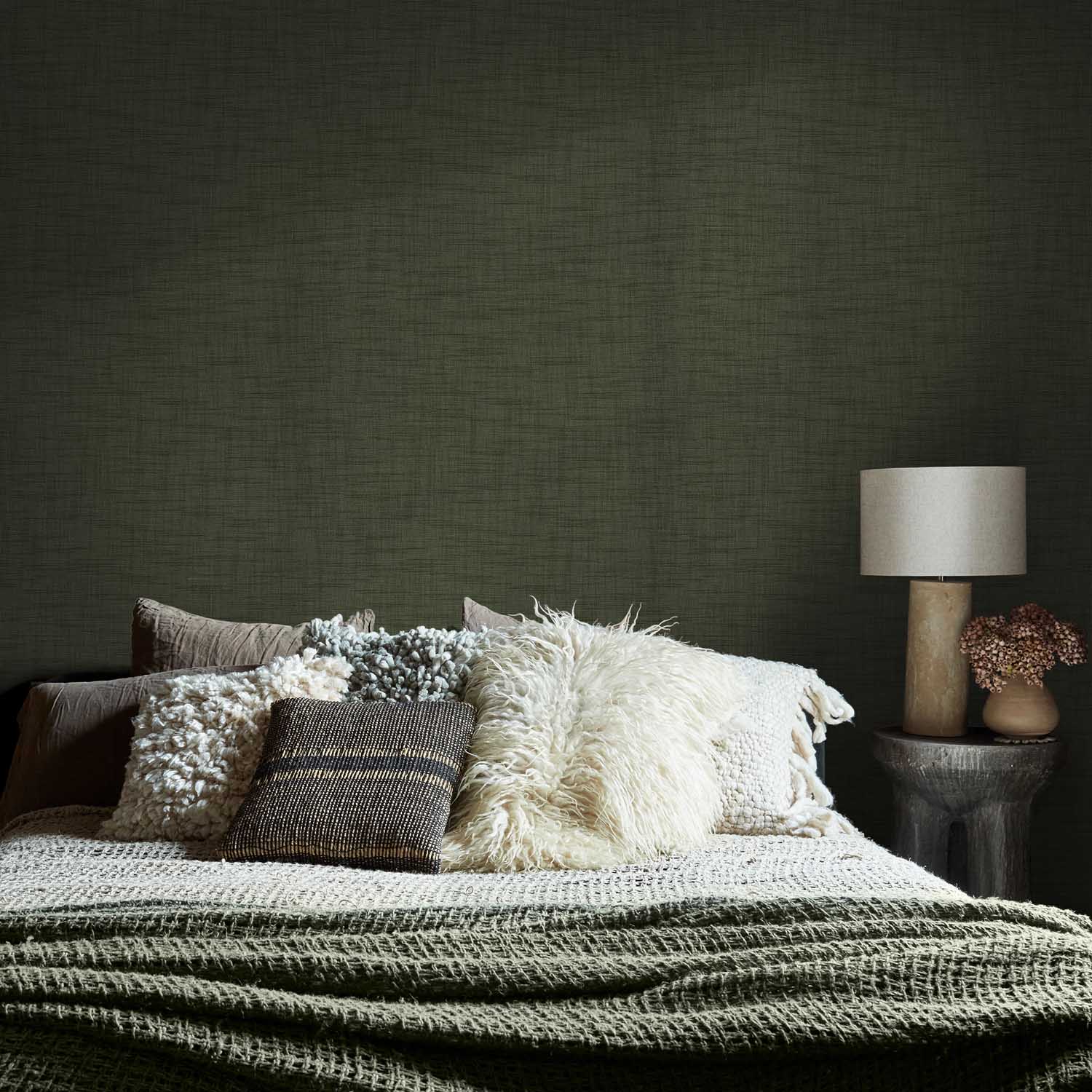 Weathered Linen Wallpaper, Garden - Image 2